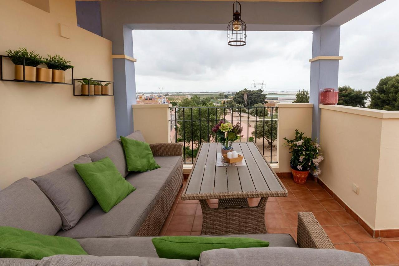 Apartamento Ático con terraza-solárium y piscina 4-6 personas WIFI A/C Roda Exterior foto